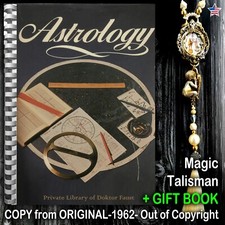 Antique Book Astrology Moon Moonology Astronomy Magical Esoteric Zodiac Planets