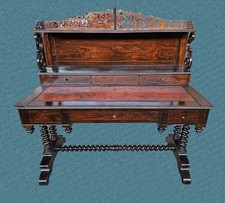 IMPORTANTE SCRIVANIA IN PALISSANDRO LUIGI FILIPPO EPOCA XIX SECOLO