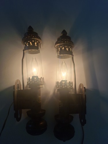 Antica lampada candela - , ottone