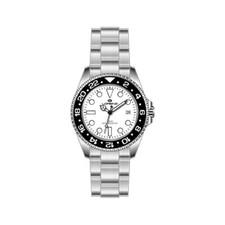 Orologio Uomo LORENZ 21066GG Bracciale Acciaio Bianco Sub 100mt