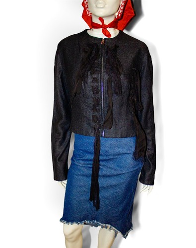 Giacca nera con zip christian - zip,