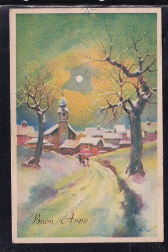 Cartolina buon anno - buon, paesaggio