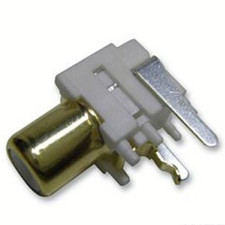 2PCS WHITE RCA CONNECTOR PHONO