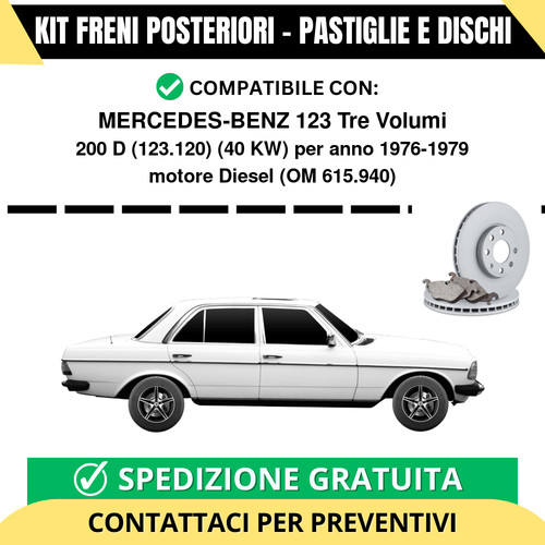 Kit freni posteriori per - posteriori,