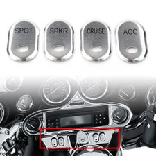 Copri interruttore pannello cromato spazzolato per Harley Touring Electra Glide Road Glide