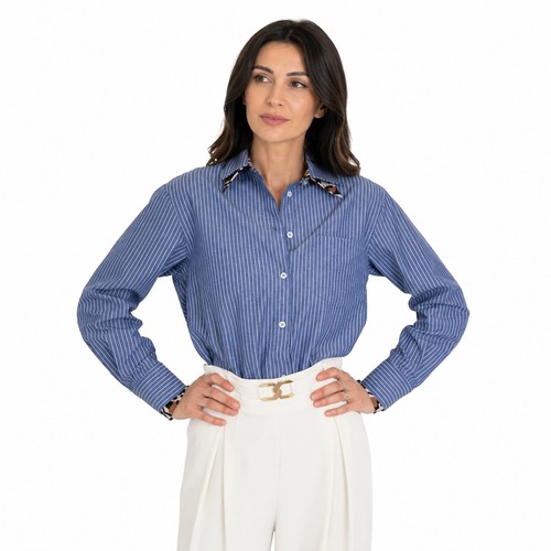 Camicia relish donna righe blu - camicia,