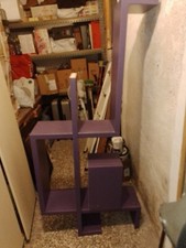 LIBRERIA A MURO SCAFFALE IN LEGNO LACCATO LILLA 