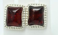 Orecchini In Ambra 925 Argento