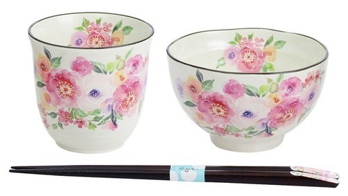 Set bacchette tazza ciotola