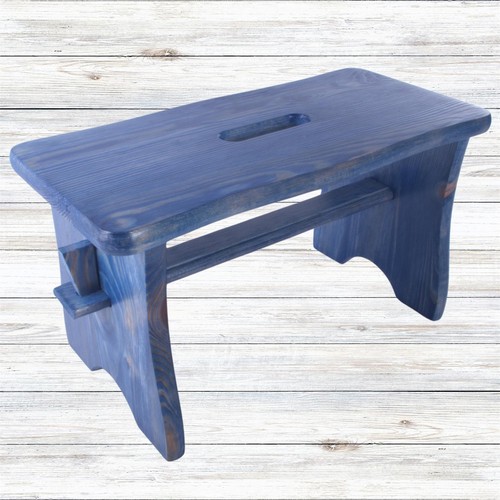 Sgabello piccolo blu - in, legno