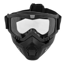 MF6024 Maschera Mask Nero con Elastico Universale Casco Jet Custom Occhiali 