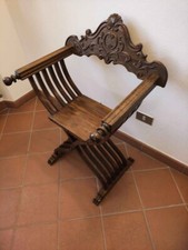 Sedia Savonarola in legno