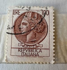 Francobollo Italia  "Siracusana 100 L. Tappeto Di Stelle 1954"