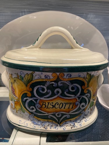Autentico vaso biscotti ovale