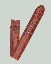 Cinturino universale Geneve 19 mm x 18 mm NOS in coccodrillo di castagno