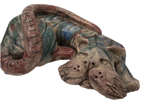 Statuina gatto addormentato