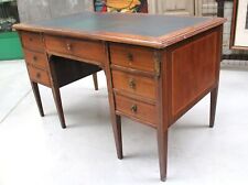 Scrivania in stile Luigi XVI in mogano a 7 cassetti da centro lato 130 cm