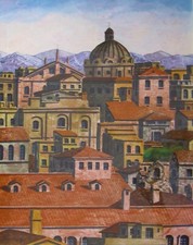 Dipinto autentico olio su cartone - Tonino Caputo - Roma - 50x40 cm