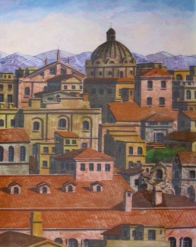 Dipinto autentico olio - , su