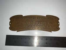 Targhetta di produttore casseforti in ottone ENRICO FUMEO & C. Milano