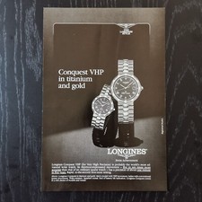 1987 Longines Conquest VHP orologio - Original AD Print Pubblicità Vintage