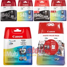 CARTUCCE ORIGINALI NERO/COLORE CANON PG-540/PG-540XL CL-541/CL-541XL A SCELTA