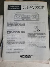 Pioneer CT-W350R Istruzioni