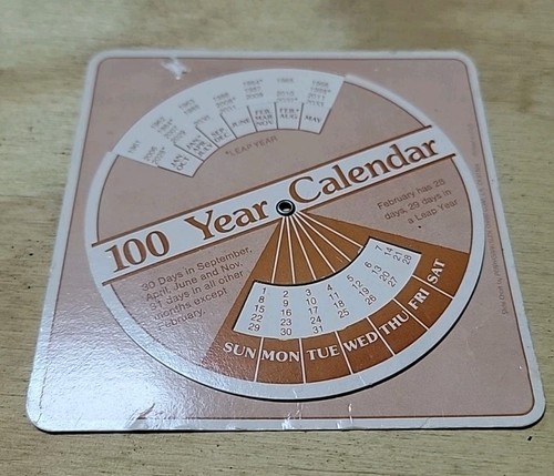Scheda calendario 100 - , anni