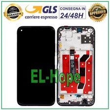 DISPLAY LCD + FRAME PER HUAWEI P40 LITE JNY-L21A JNY-LX1 TOUCH SCREEN VETRO NERO