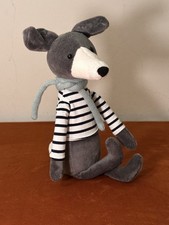 Jellycat Beatnik Buddy Whippit Nuovo senza etichette cane levriero giocattolo morbido 12" raro ritirato