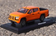 Modellino auto giocattolo scala 1/43 Mitsubishi nuovissimo Triton pickup arancione pressofuso regalo