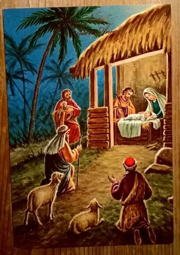 Cartolina natale vintage - cartolina,