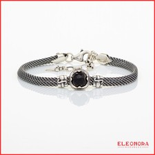 bracciale uomo argento 925 cesare paciotti braccialetto con pietre dure onice da