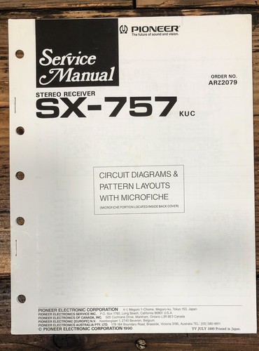 Pioneer 757 ricevitore - sx-757,