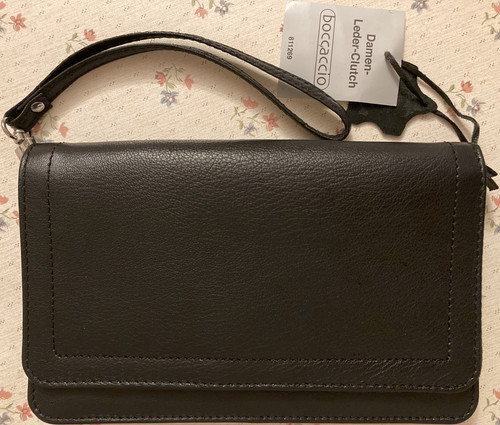 Pochette donna pelle nera - pochette, in