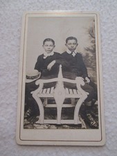 PHOTO CDV - Deux garcons sur