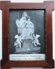 201023 Una piccola cornice dell’800 lastronata in mogano con intarsi tigrati