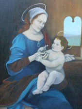 OLIO TELA SACRA FAMIGLIA