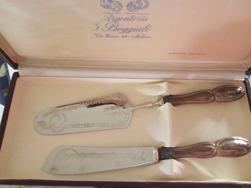 Set taglia torta argento - , 800