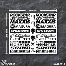 Set Adesivi Sponsor Nero | Set