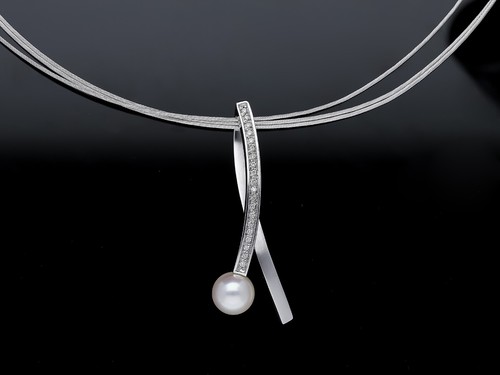 Collana ciondolo catena akoya - catena,