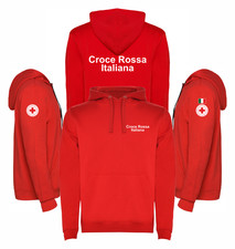 Felpa cappuccio Croce Rossa Italiana