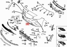 MERCEDES W176 CLASSE A PARAURTI ANTERIORE OEM A1768800740 9999