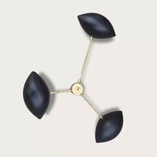 Large Tridente applique wall lamp Serge Mouille Max Ingrand Stilnovo Lumi style