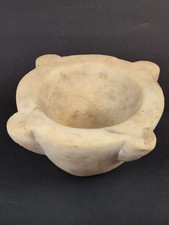 ANTICO MORTAIO IN MARMO BIANCO