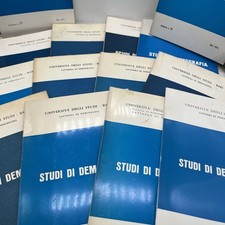 LOTTO 14 QUADERNI - STUDI DI DEMOGRAFIA - VARI NUMERI - vari anni