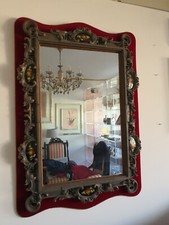 Specchio con cornice decorata floreale - 60x40