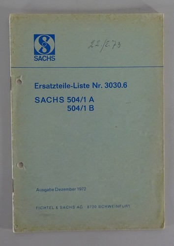 Catalogo ricambi sachs - ricambi, motore