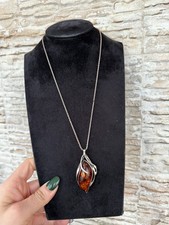 Collana In Argento 925 Ambra