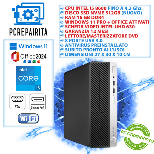 Computer desktop fisso - pc,